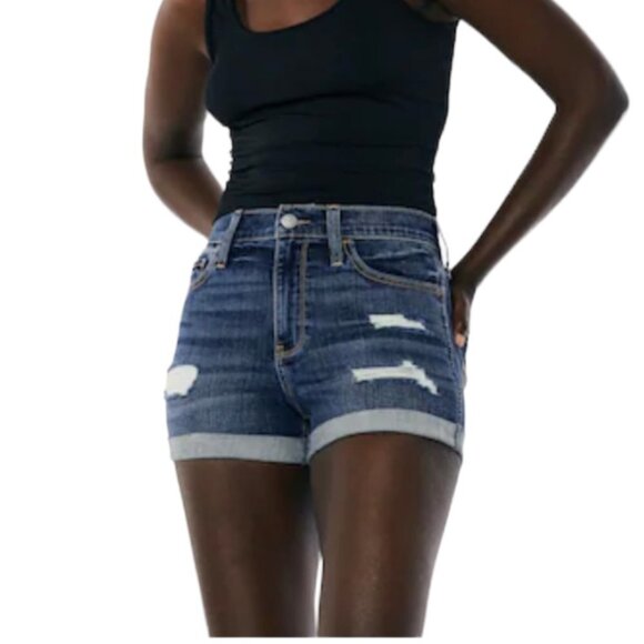 Hollister High Rise Short-Short Jean Shorts - Picture 1 of 5